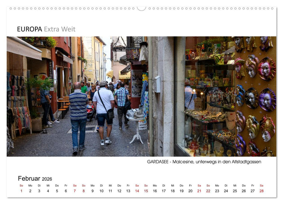 Malerische Orte am GARDASEE - Panoramabilder (CALVENDO Premium Wandkalender 2026)