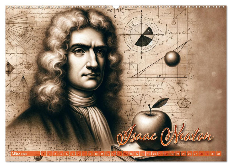 Genies der Geschichte - Ein KI Kalender (CALVENDO Premium Wandkalender 2026)