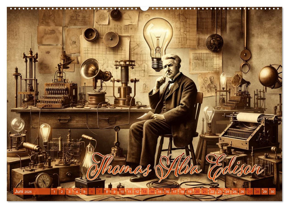 Genies der Geschichte - Ein KI Kalender (CALVENDO Premium Wandkalender 2026)