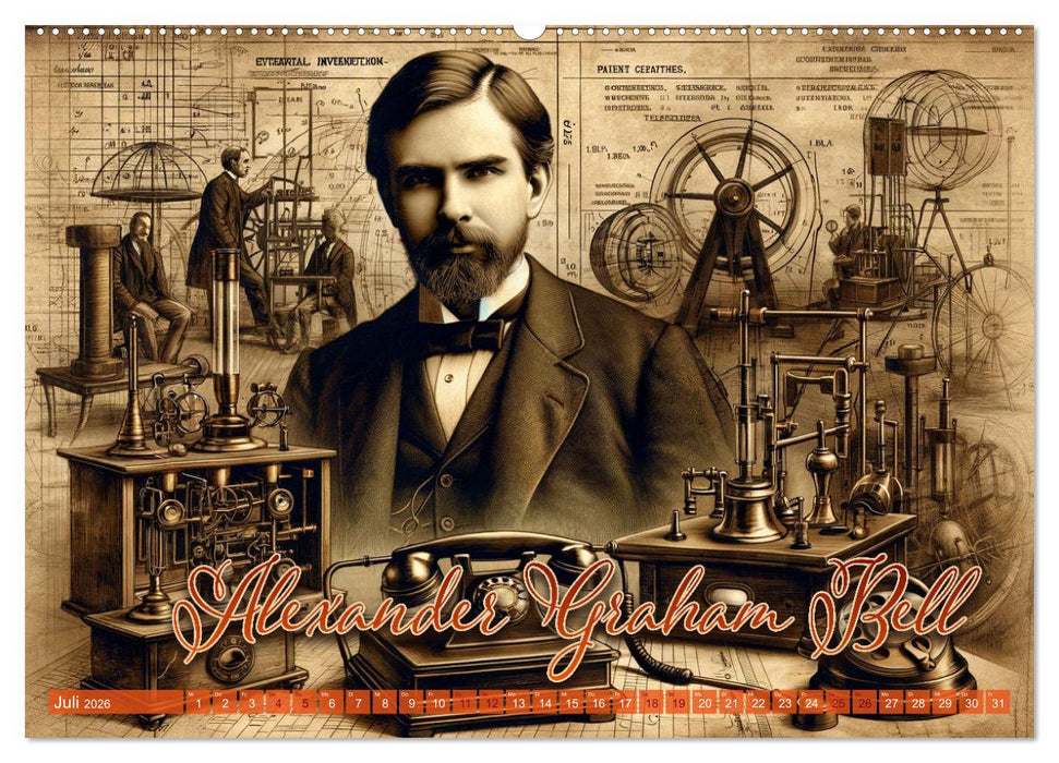 Genies der Geschichte - Ein KI Kalender (CALVENDO Premium Wandkalender 2026)
