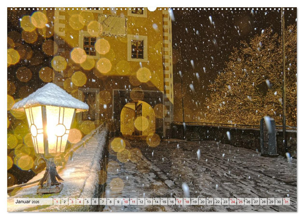 Die Burg Hohnstein im Licht der vier Jahreszeiten (CALVENDO Premium Wandkalender 2026)