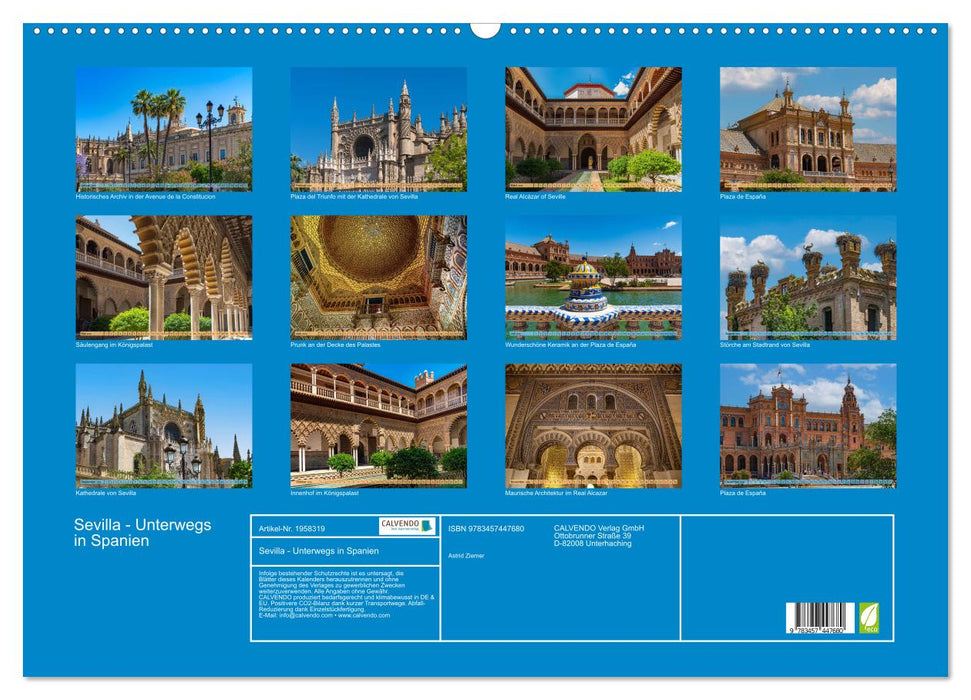 Sevilla - Unterwegs in Spanien (CALVENDO Wandkalender 2026)