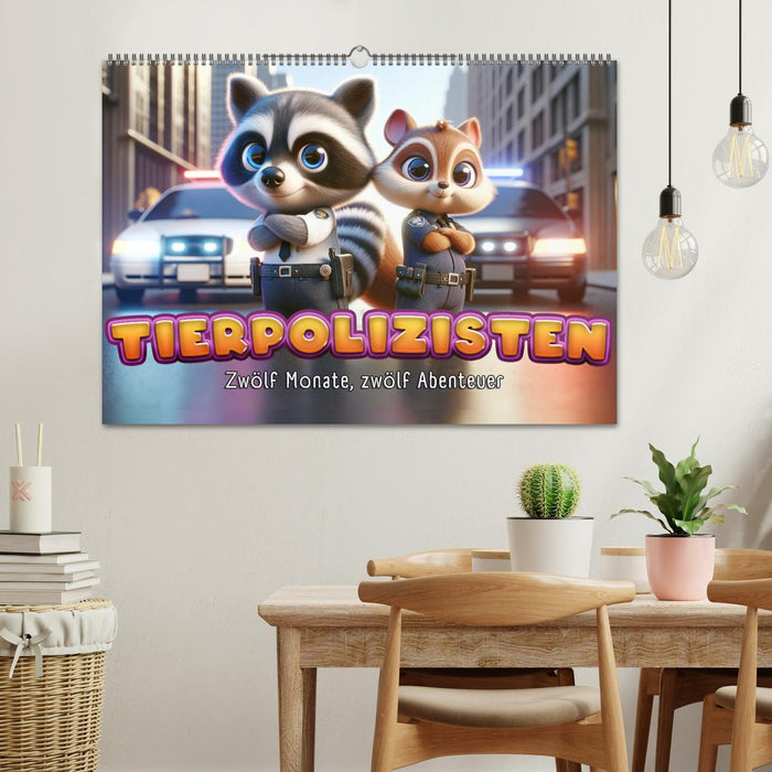 Tierpolizisten - Zwölf Monate, zwölf Abenteuer (CALVENDO Wandkalender 2026)