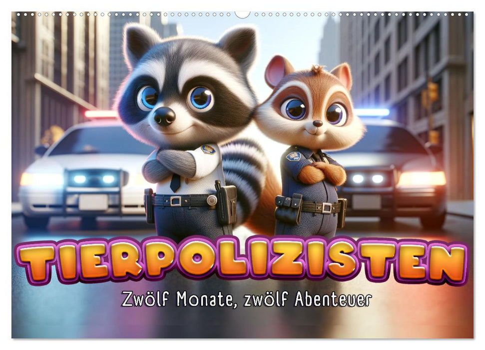 Tierpolizisten - Zwölf Monate, zwölf Abenteuer (CALVENDO Wandkalender 2026)