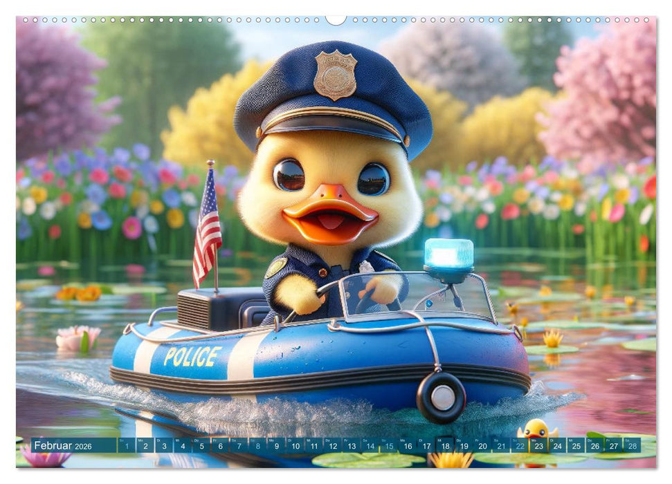 Tierpolizisten - Zwölf Monate, zwölf Abenteuer (CALVENDO Wandkalender 2026)