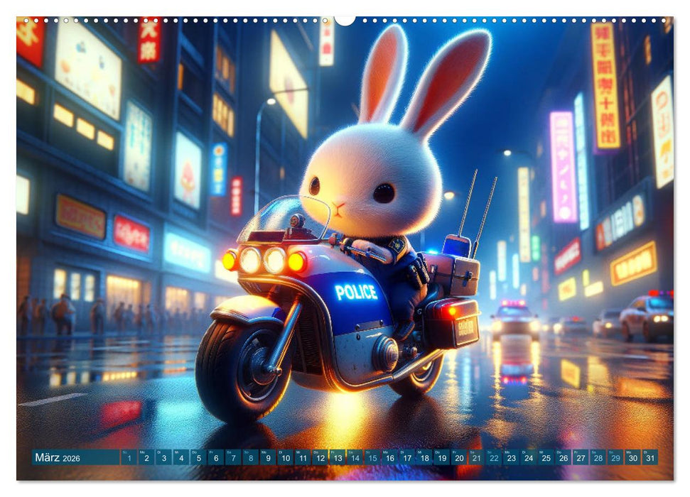 Tierpolizisten - Zwölf Monate, zwölf Abenteuer (CALVENDO Wandkalender 2026)