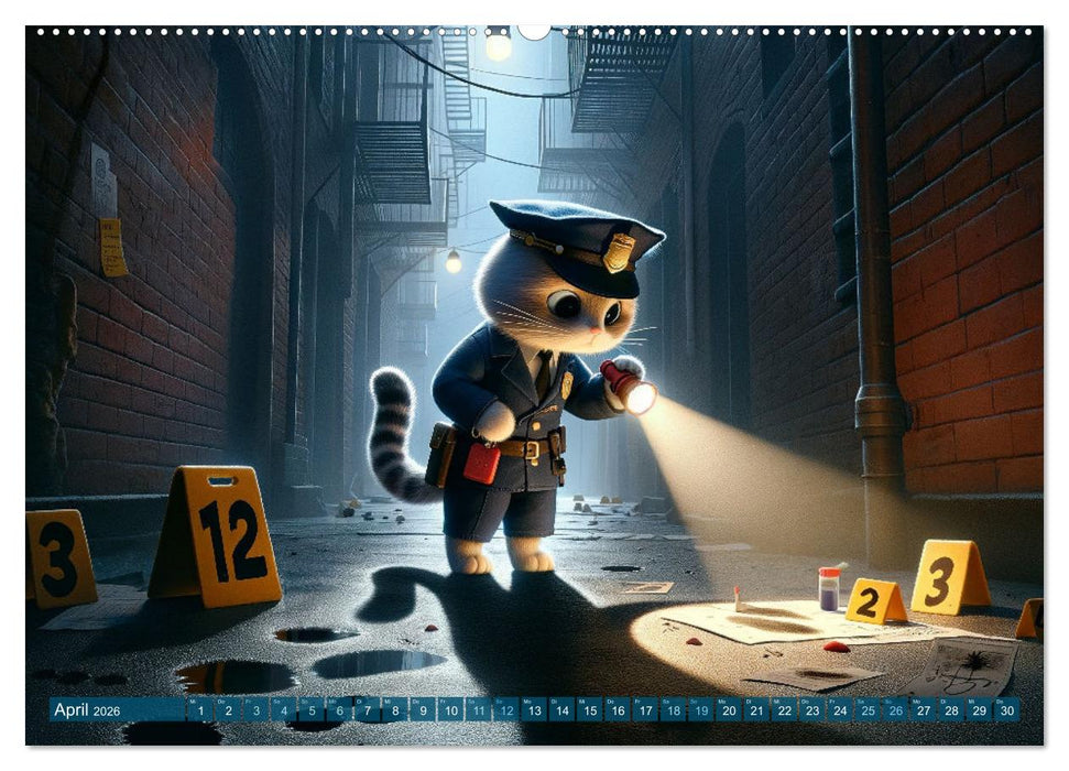Tierpolizisten - Zwölf Monate, zwölf Abenteuer (CALVENDO Wandkalender 2026)