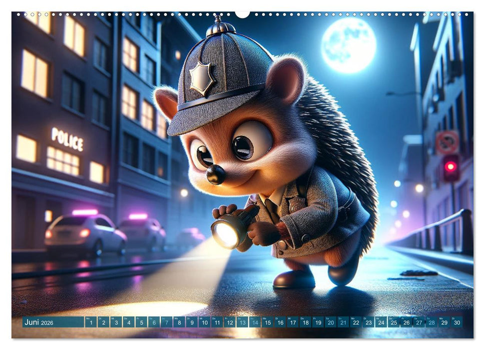 Tierpolizisten - Zwölf Monate, zwölf Abenteuer (CALVENDO Wandkalender 2026)