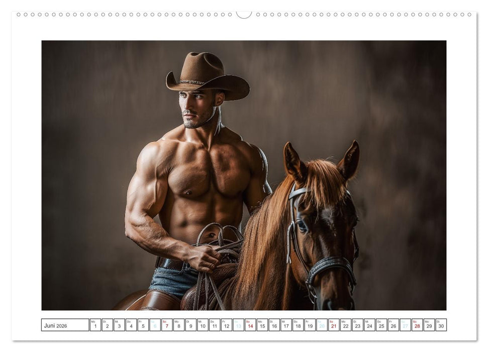 Im Bann des Cowboys (CALVENDO Premium Wandkalender 2026)