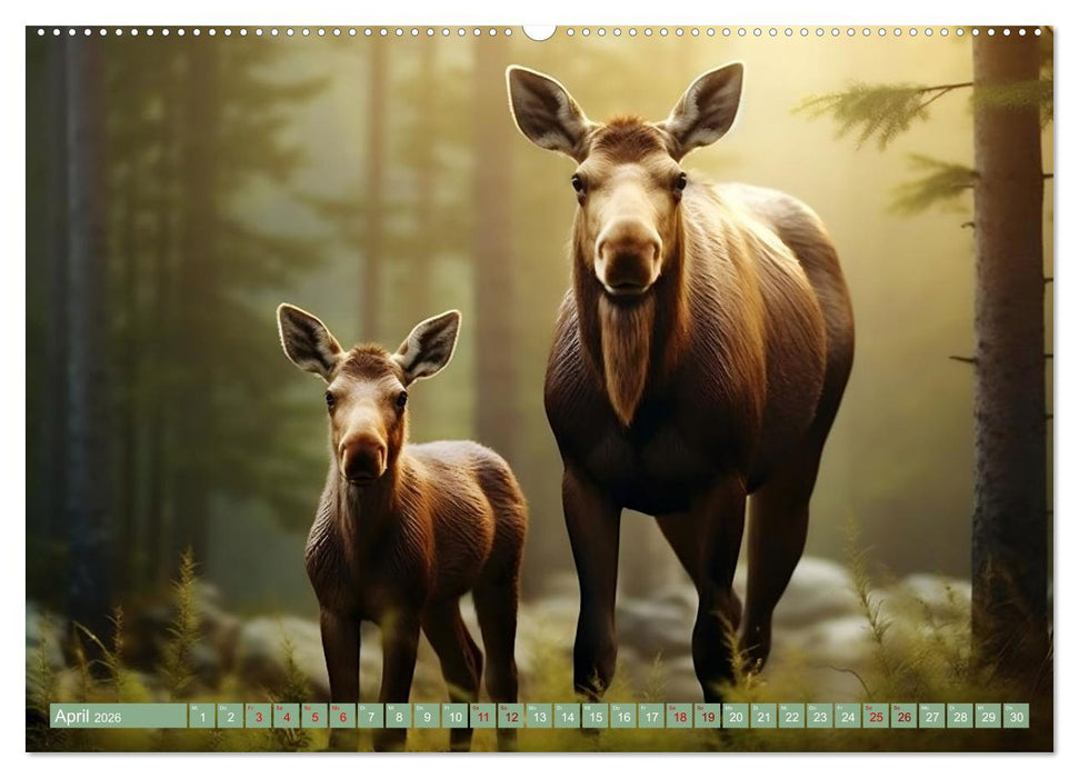 Tierkinder des Nordens (CALVENDO Wandkalender 2026)