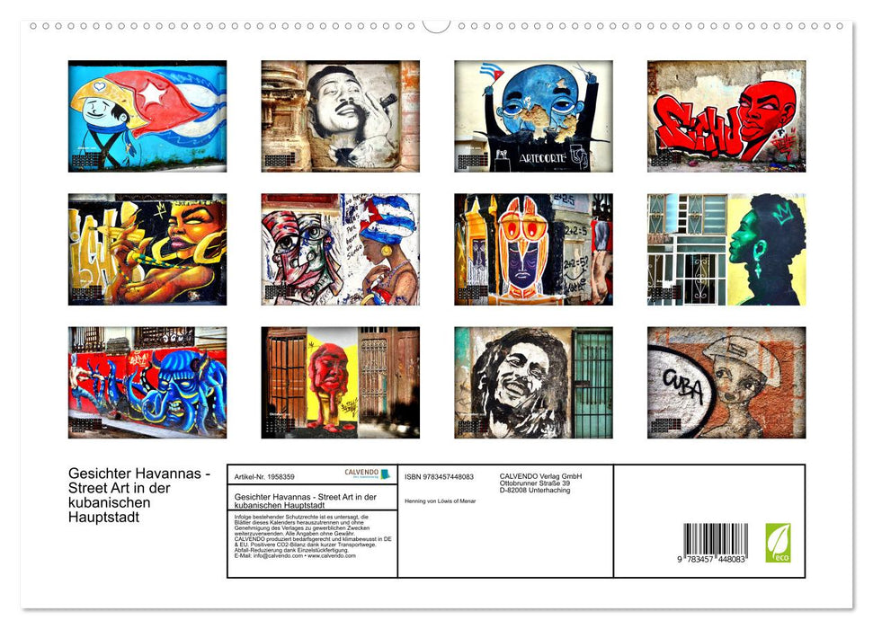 Gesichter Havannas - Street Art in der kubanischen Hauptstadt (CALVENDO Premium Wandkalender 2026)