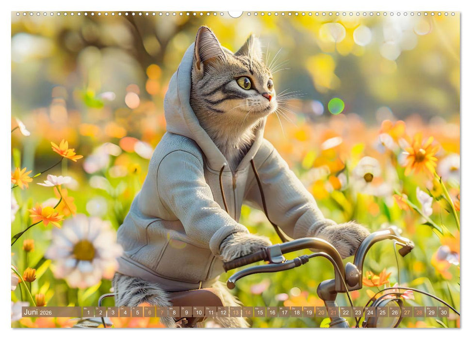 Katzen-Alltag - Ein witziges Jahr mit Kater Tommy (CALVENDO Premium Wandkalender 2026)