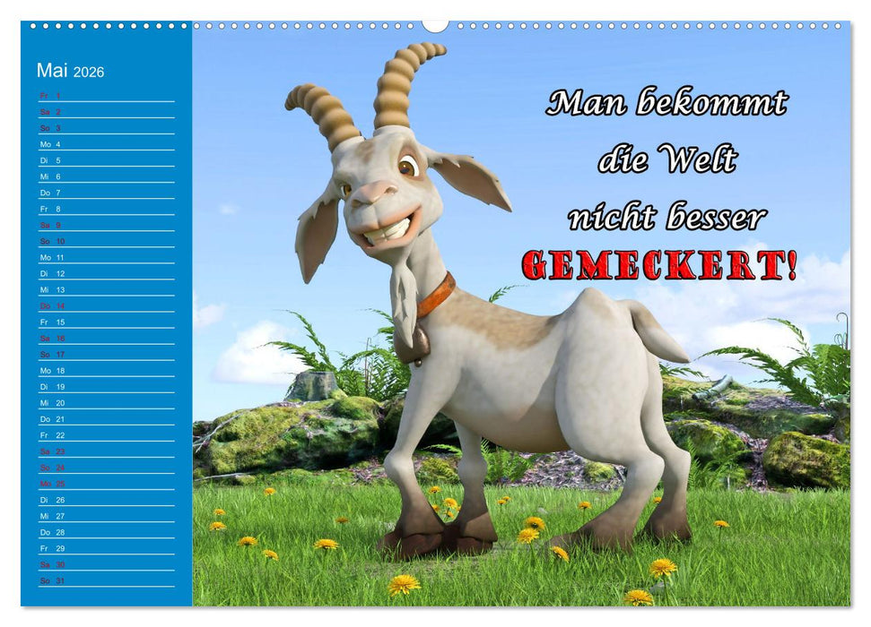 Tierische Toons (CALVENDO Premium Wandkalender 2026)