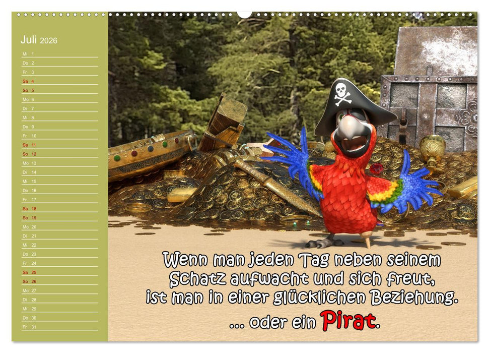 Tierische Toons (CALVENDO Premium Wandkalender 2026)