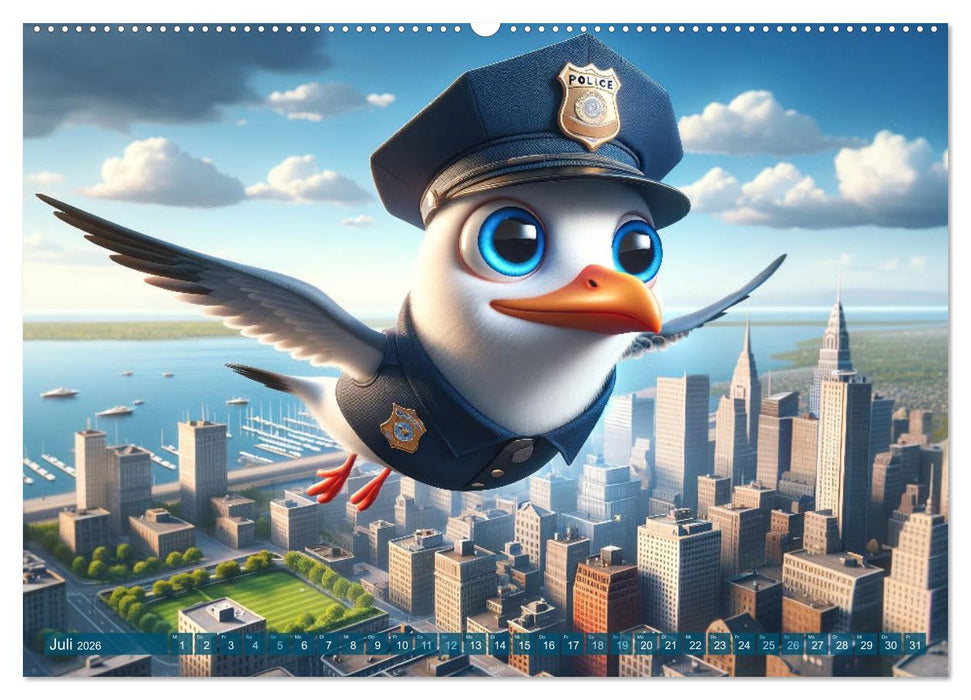 Tierpolizisten - Zwölf Monate, zwölf Abenteuer (CALVENDO Premium Wandkalender 2026)