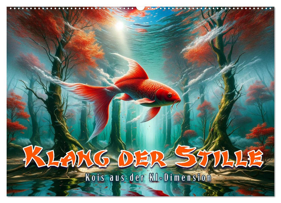 Klang der Stille - Kois aus der KI Dimension (CALVENDO Wandkalender 2026)