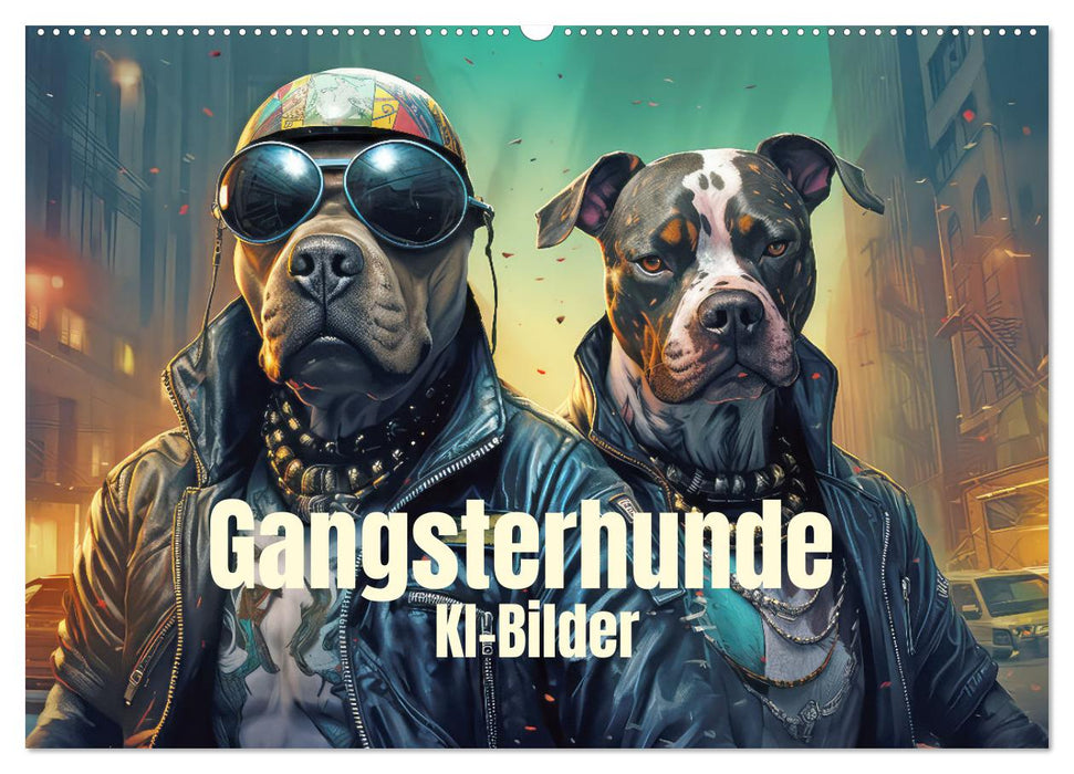 Gangsterhunde - KI-Bilder (CALVENDO Wandkalender 2026)