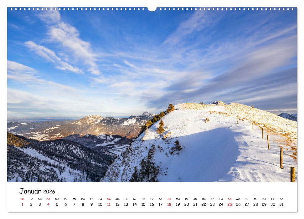Bayerische Voralpen - traumhafte Perspektiven (CALVENDO Premium Wandkalender 2026)