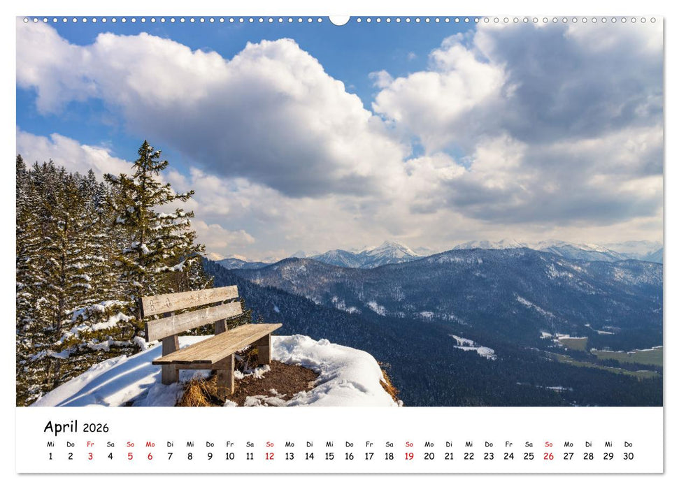 Bayerische Voralpen - traumhafte Perspektiven (CALVENDO Premium Wandkalender 2026)