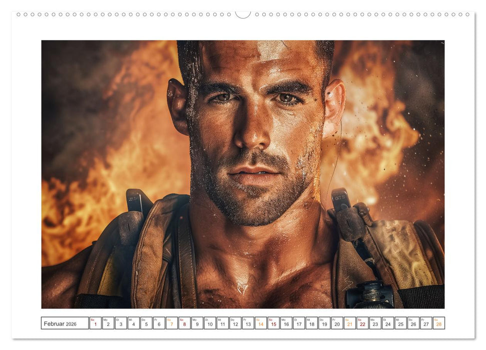 Helden im Einsatz - Männer und Frauen im Feuerwehrdienst (CALVENDO Wandkalender 2026)