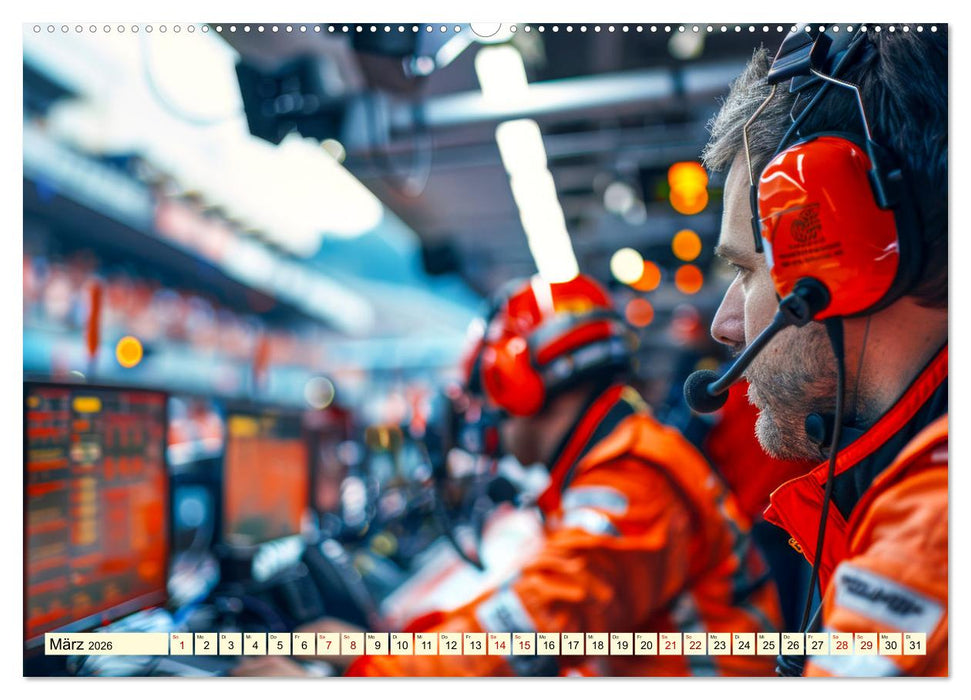 Boxenstopp - eingespieltes Team (CALVENDO Premium Wandkalender 2026)