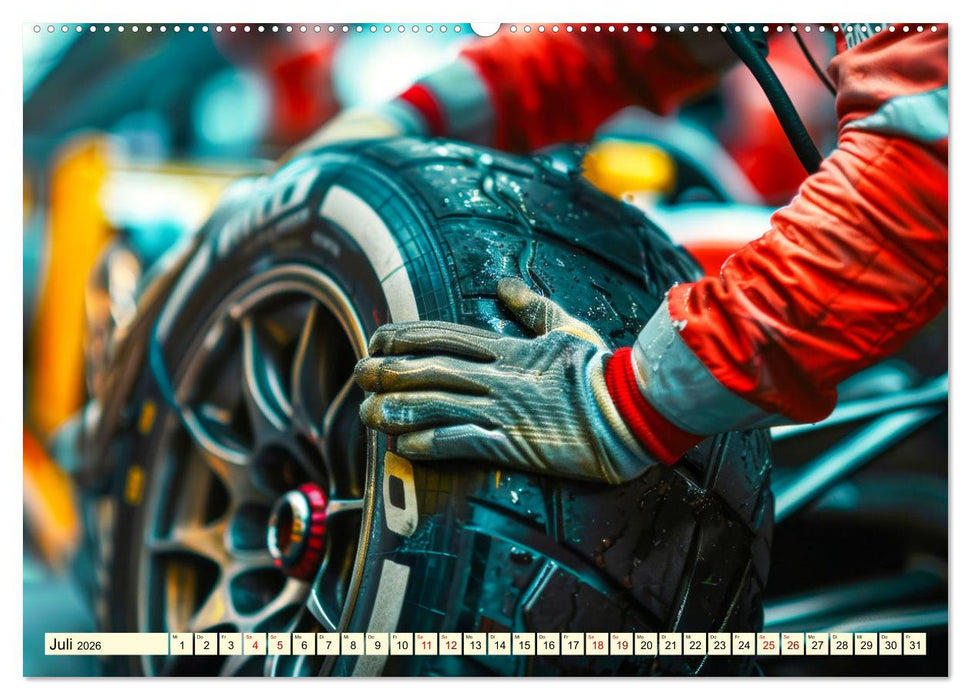 Boxenstopp - eingespieltes Team (CALVENDO Premium Wandkalender 2026)