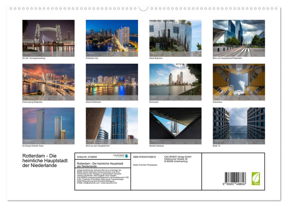 Rotterdam - Die heimliche Hauptstadt der Niederlande (CALVENDO Premium Wandkalender 2026)