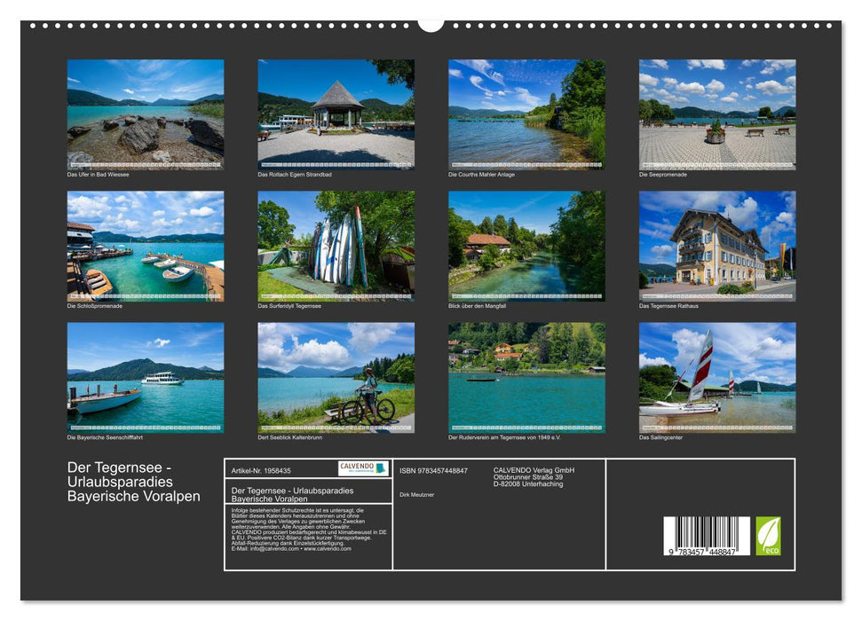 Der Tegernsee - Urlaubsparadies Bayerische Voralpen (CALVENDO Premium Wandkalender 2026)