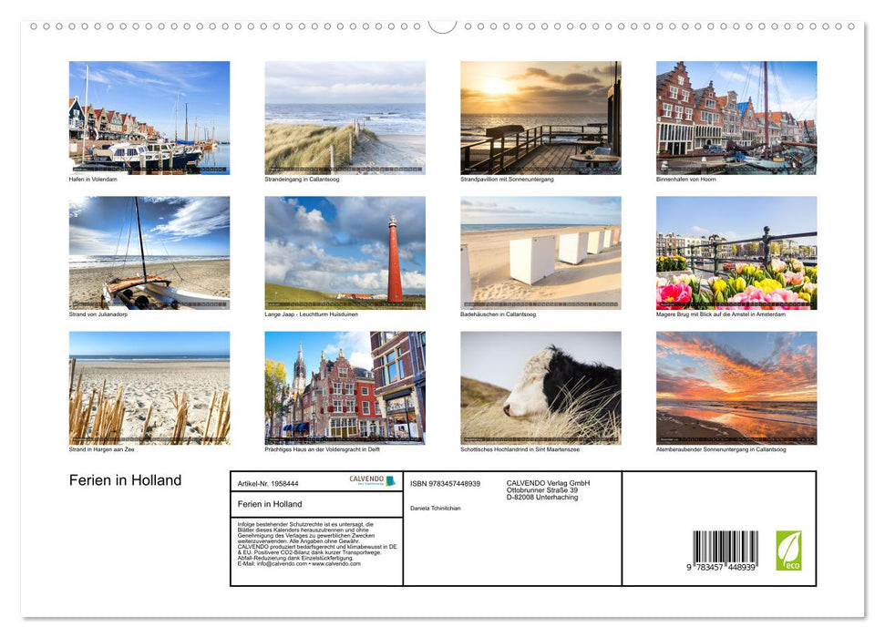 Ferien in Holland (CALVENDO Premium Wandkalender 2026)