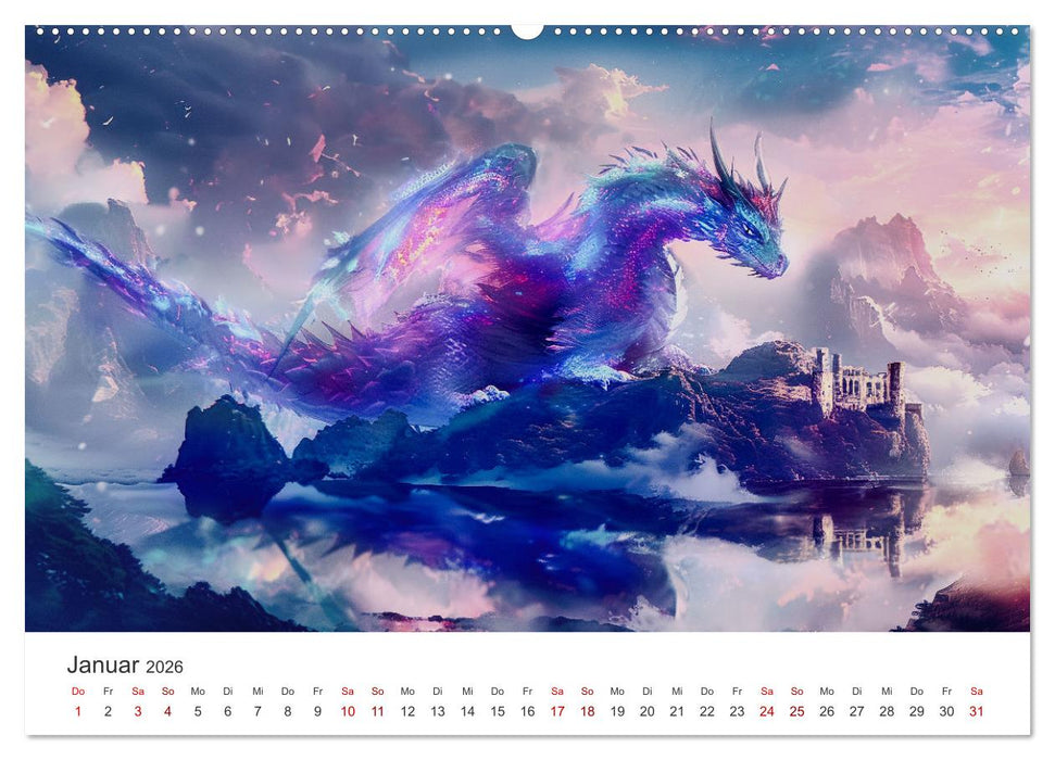 Das Jahr der Drachen (CALVENDO Premium Wandkalender 2026)