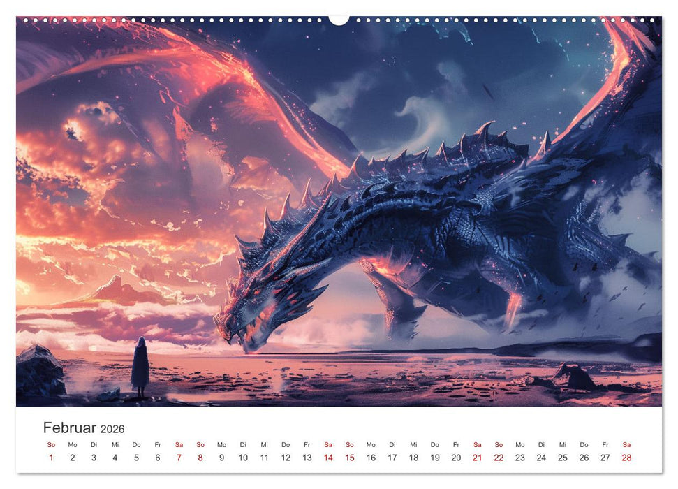 Das Jahr der Drachen (CALVENDO Premium Wandkalender 2026)