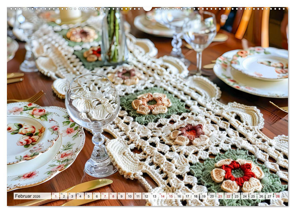Granny Square Kunst - Ein Jahr voller kreativer Häkelideen (CALVENDO Premium Wandkalender 2026)