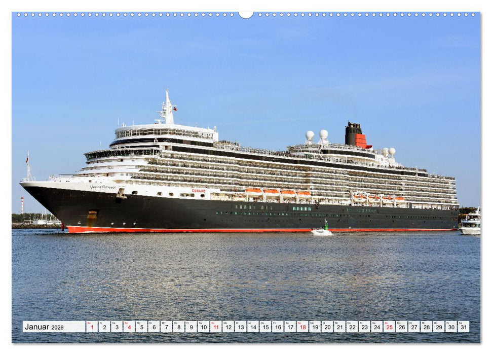 KREUZLINER im Ostseebad Warnemünde (CALVENDO Premium Wandkalender 2026)