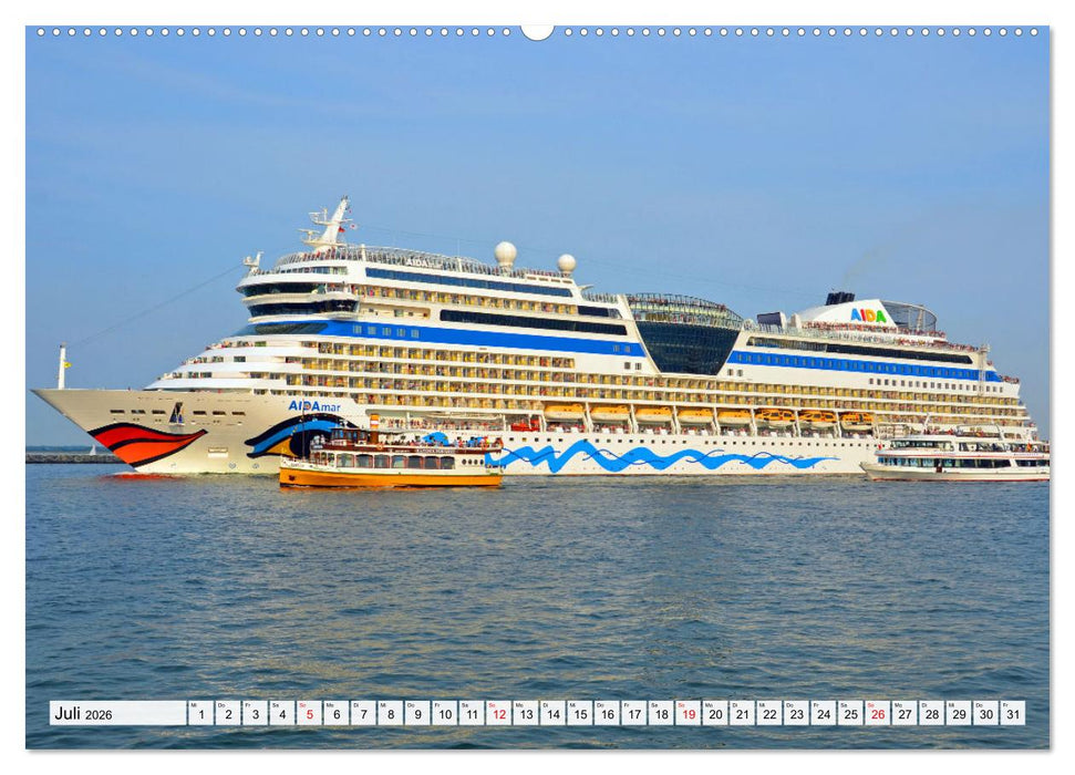 KREUZLINER im Ostseebad Warnemünde (CALVENDO Premium Wandkalender 2026)