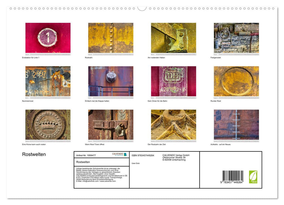Rostwelten (CALVENDO Premium Wandkalender 2026)