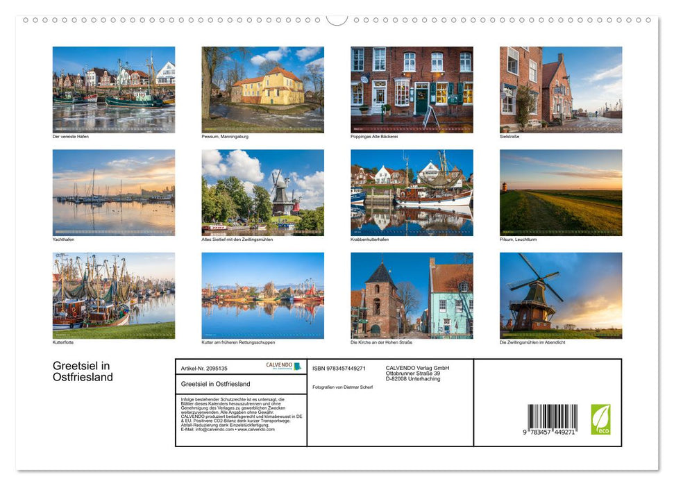 Greetsiel in Ostfriesland (CALVENDO Premium Wandkalender 2026)