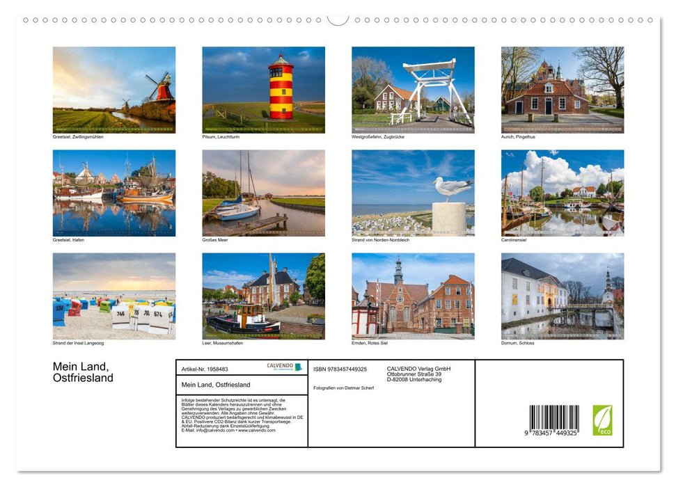 Mein Land, Ostfriesland (CALVENDO Premium Wandkalender 2026)