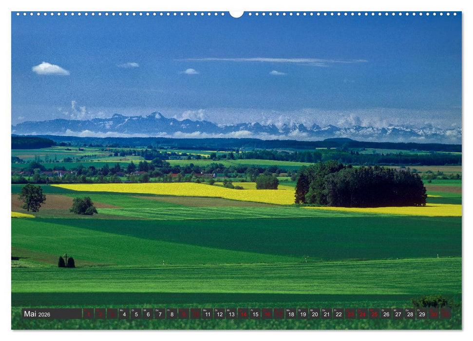 Alpen-Fernsichten von der Südwestalb und Oberen Donau (CALVENDO Premium Wandkalender 2026)