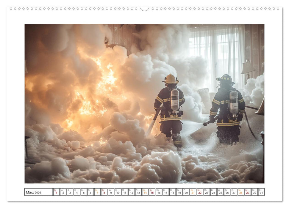 Helden im Einsatz - Männer und Frauen im Feuerwehrdienst (CALVENDO Premium Wandkalender 2026)