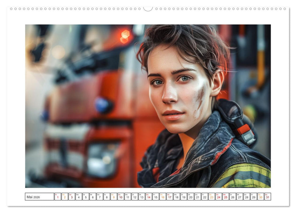 Helden im Einsatz - Männer und Frauen im Feuerwehrdienst (CALVENDO Premium Wandkalender 2026)