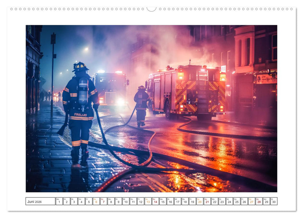 Helden im Einsatz - Männer und Frauen im Feuerwehrdienst (CALVENDO Premium Wandkalender 2026)