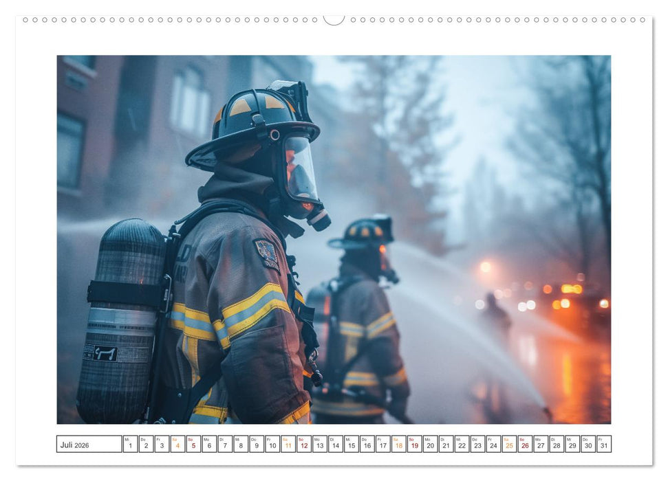Helden im Einsatz - Männer und Frauen im Feuerwehrdienst (CALVENDO Premium Wandkalender 2026)