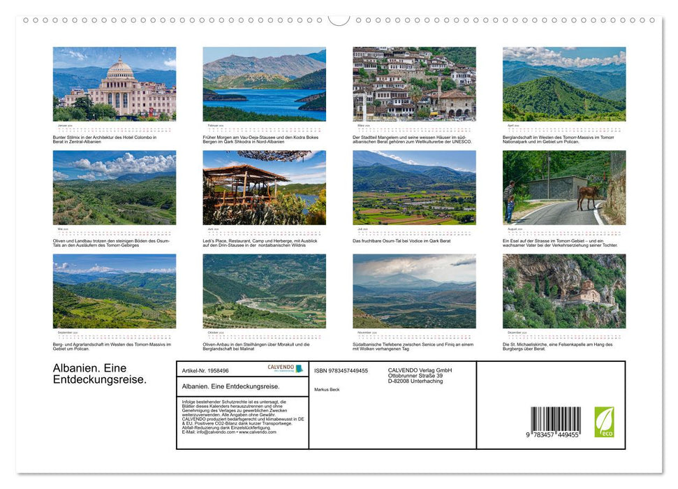Albanien. Eine Entdeckungsreise. (CALVENDO Premium Wandkalender 2026)