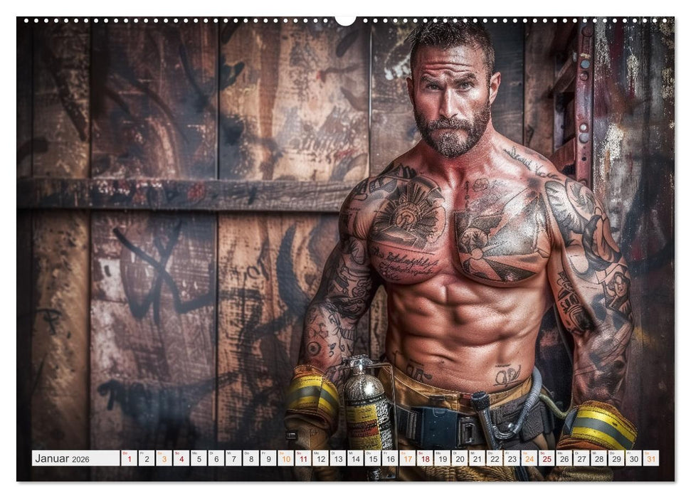 Feuerwehrmänner (CALVENDO Premium Wandkalender 2026)