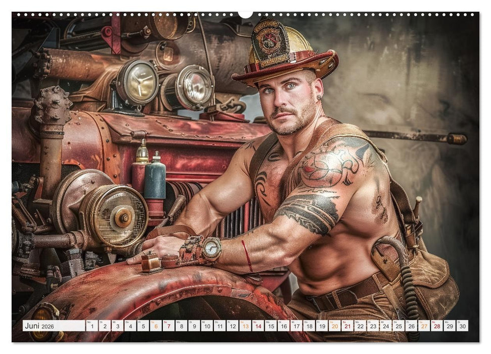 Feuerwehrmänner (CALVENDO Premium Wandkalender 2026)