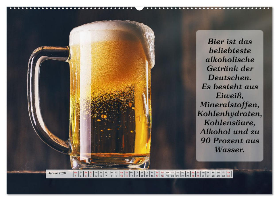 Wissenswertes über Bier (CALVENDO Premium Wandkalender 2026)