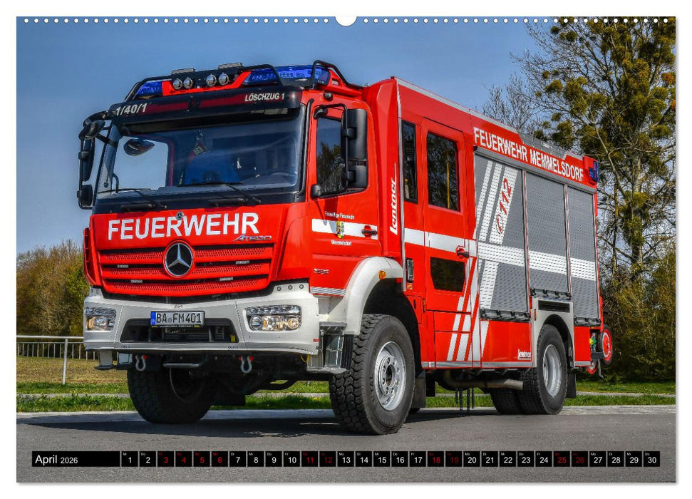 Feuerwehrfahrzeuge (CALVENDO Premium Wandkalender 2026)