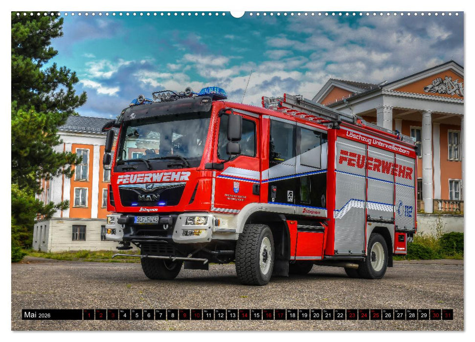 Feuerwehrfahrzeuge (CALVENDO Premium Wandkalender 2026)