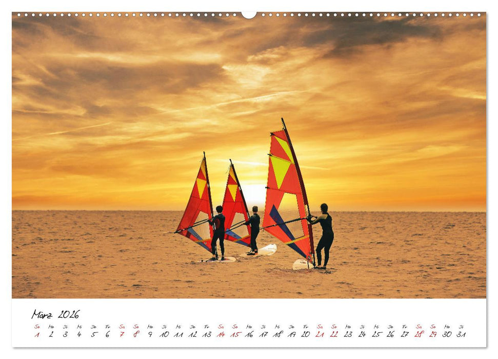 Traumhafte Sonnenuntergänge an der Nordsee (CALVENDO Premium Wandkalender 2026)