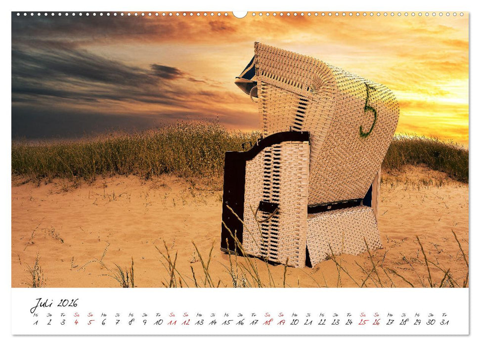 Traumhafte Sonnenuntergänge an der Nordsee (CALVENDO Premium Wandkalender 2026)